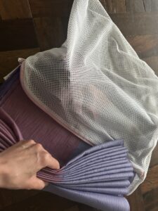 綿麻の新之助上布をドラムで洗ってみる