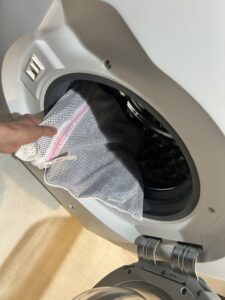 綿麻の新之助上布をドラムで洗ってみる