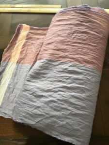 綿麻の新之助上布をドラムで洗ってみる