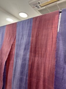 綿麻の新之助上布をドラムで洗って浴室温風乾燥で乾かす
