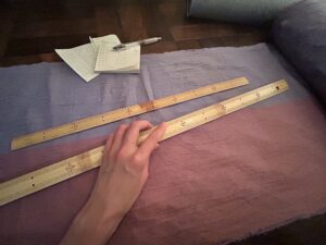 反物の長さと幅を調べる