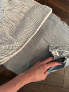 新之助上布をドラムで洗ってみる