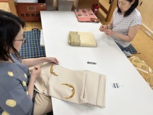 週末おきものスクール　帯の畳み方
