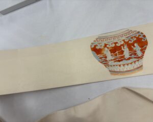 シワ取りアイテムで名古屋帯の畳みシワを綺麗に取りました！