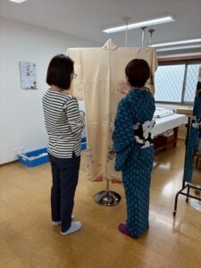 訪問着の身丈を長くしてお仕立て直し